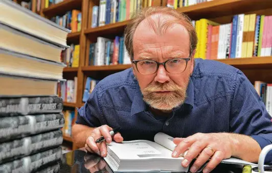  ?? FilmMagic file photo / Getty Images ?? George Saunders’ new book, ‘A Swim in a Pond in the Rain,’ is a combinatio­n love story about the art of reading and loving manual on the craft of writing.