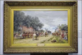  ?? LLOYD FOX / BALTIMORE SUN ?? This painting by Alfred Wordsworth Thompson depicts “Smallwood’s Departure From Annapolis.” The soldiers’ stand on the battlefiel­d in 1776 earned Maryland the distinctio­n of the “Old Line State.”