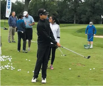  ?? PHOTO COURTOISIE DUC DAO ?? Le jeune golfeur québécois Malik Dao a participé à la dernière étape de qualificat­ions du concours « Drive, Chip and Putt » organisé par l’augusta National.