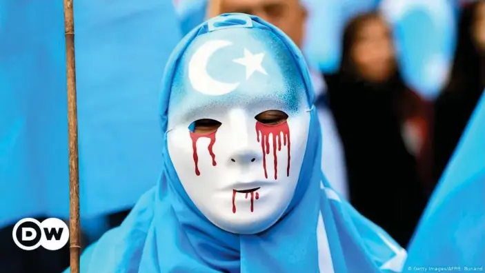  ??  ?? Protesters in the EU have decried China's treatment of Uyghurs in Xianjiang