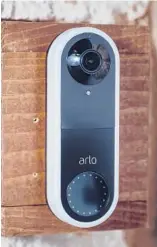  ?? TYLER LIZENBY/CNET ?? The Arlo Video Doorbell is built to be an outdoor camera.