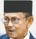  ??  ?? Bacharuddi­n Jusuf
Habibie