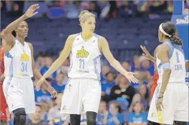  ?? | NAM Y. HUH~AP ?? Elena Delle Donne (11) is on pace to become the first WNBA rookie to lead the league in All-Star voting.