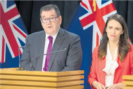  ?? Photo / Mark Mitchell ?? Grant Robertson and Jacinda Ardern making the housing policy announceme­nt this week.