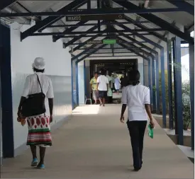  ??  ?? Relief… The Rundu Intermedia­te Hospital ward corridor.