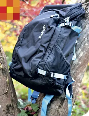  ??  ?? Designed primarily as a day pack, the Kashmir UL accepts all the ICUs up to the mid-sized models and has an internal volume of 30 litres. All the Mountain series packs feature aluminium internal frames to maintain both shape and stability without adding undue extra weight. Weather protection measures are extensive.