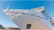  ?? CARNIVAL CRUISE LINE ?? Carnival Horizon joined the fleet in a handover ceremony in late March at the Fincantier­i shipyard in Italy.