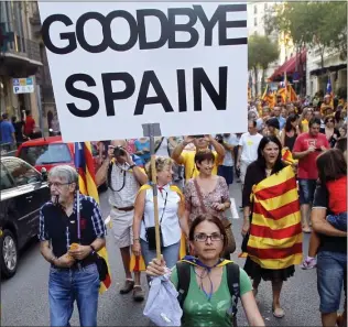  ??  ?? ADIOS. Mucho tardó España en dscubrir que el nacionalis­mo catalán es insaciable.