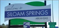  ?? Mike Capshaw/Siloam Sunday ?? A photo of the city’s new welcome sign as motorists enter town on U.S. Highway 412 West.