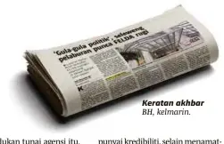  ??  ?? Keratan akhbar BH, kelmarin.