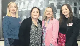  ?? (Photo: Darragh Kane) ?? In attendance at the Network Ireland Cork branch April event in the Cork Internatio­nal Hotel last week, were, l-r: Ingrid Seim, Avenues Consultanc­y & Coaching; Denise O’Gorman, Remedy Credit Control Solutions; Cathy Fitzgibbon, Culinary Celt and Sinéad Moore, Trigon Hotels.