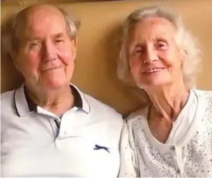  ??  ?? Stabbed to death: Ruby Wilson with her husband of 70 years, Leslie