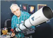  ?? ERNIE COWAN ?? Amateur astronomer Doug Sollosy at his Curiosity Peak Observator­y in Julian.