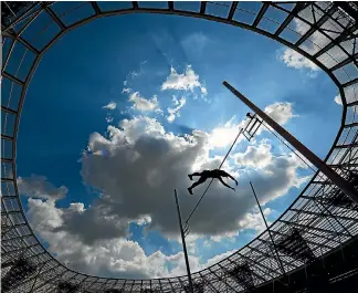  ?? PHOTO: GETTY IMAGES. ?? Michaela Meijer of Sweden competes in the women’s pole vault during the second day of the Muller Anniversar­y Games in London.