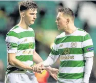  ??  ?? SO CLOSE Tierney and scorer McGregor feel the pain
