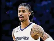  ?? Tim Nwachukwu/Tribune News Service ?? Grizzlies star Ja Morant will be eligible to return to action Monday night against the Mavericks.