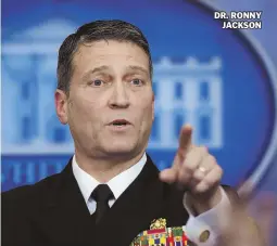  ?? AP FILE PHOTO ?? DR. RONNY JACKSON