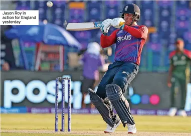  ?? ?? Jason Roy in action for England yesterday
