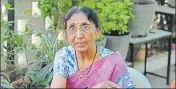  ?? SIDDHARAJ SOLANKI/HT PHOTO ?? ■ Former minister Maya Kodnani at her residence in Ahmedabad on Saturday.