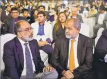  ??  ?? ▪ Tourism minister K Alphons and Network 18 chairman Adil Zainulbhai.