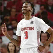  ?? Eric Christian Smith / Contributo­r ?? It’s unclear whether guard DeJon Jarreau will return to UH as he tries to gauge his draft stock.