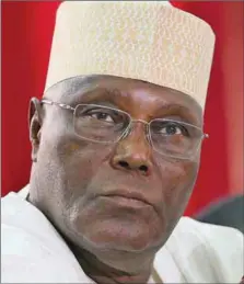  ??  ?? Atiku...the debate is good for the nation