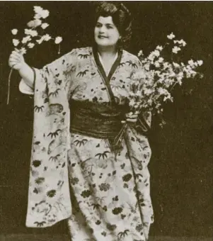  ?? Photos: FROM
(1975), by MIRIAM MCGREGOR ?? The height of her fame: Rosina Buckman in Madame Butterfly, London, 1915. Left: Life duet: Rosina and her husband, Maurice D’oisly.