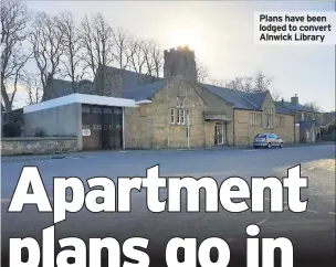  ??  ?? Plans have been lodged to convert Alnwick Library