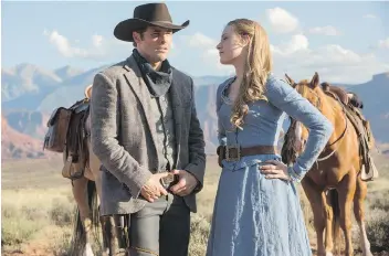  ?? HBO CANADA ?? James Marsden and Evan Rachel Wood are among the stars of Westworld, a new HBO series about an Old Westthemed amusement park of the future featuring robots that know how to nurse a grudge.