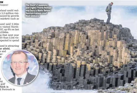  ??  ?? The Giant’s Causeway, and (right) Titanic Belfast and Derry’s Walls. Below: Tourism Ireland chief Niall Gibbons