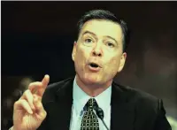  ?? PICTURE: AP ?? Former FBI Director James Comey.