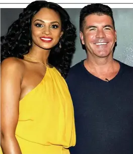  ??  ?? Safe: Simon Cowell in the happier company of BGT judge Alesha Dixon