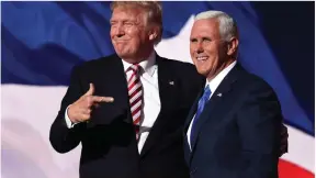  ?? ?? Former vice-president Mike Pence invested his ambition and, yes, faith in Donald Trump. He is not yet willing or able to fully cash out