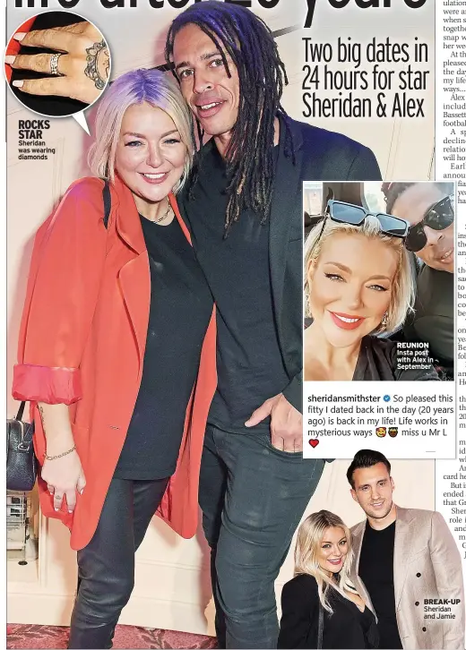  ?? ?? REUNION Insta post with Alex in September
BREAK-UP Sheridan and Jamie