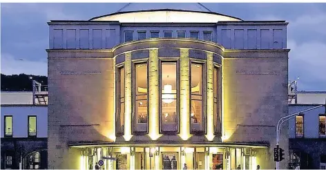  ?? FOTO: ANDREAS FISCHER ?? Das Opernhaus in Barmen ist neben dem Theater am Engelsgart­en und der Historisch­en Stadthalle Spielstätt­e der drei Bühnen-Sparten.