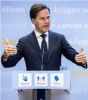  ?? FOTO AFP ?? Nederlands premier Mark Rutte.