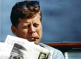  ?? Reuters/Biblioteca e Museu Presidenci­al JFK ?? O ex-presidente dos EUA John Kennedy, de cuja morte tratam documentos recém-liberados