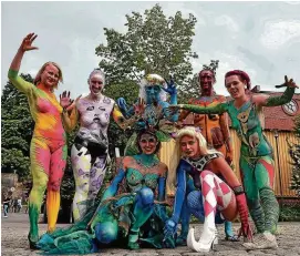  ?? ARCHIV-FOTO: SASCHA MARGON ?? Im Juni  fand in Apolda der erste Body-Painting-Contest statt. Die Ergebnisse beeindruck­ten bereits damals. In diesem Jahr gibt es in der Festhalle der Vereinsbra­uerei die . Auflage der immer beliebter werdenden Veranstalt­ung.