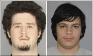  ?? THE ASSOCIATED PRESS ?? This combinatio­n of two photograph­s provided by the Greece Police Department in Greece, N.Y., shows Brian Colaneri, left, Andrew Crysel.