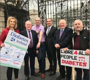  ??  ?? Pictured outside Dáil Eireann were Orla Gilroy, Deputy Tony McLoughlin, Donal Gilroy, Deputy Marc MacSharry, Deputy Eamon Scanlon and Donal Conway.