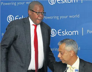  ?? /File picture ?? Listed witnesses: Former Eskom CEO Brian Molefe and finance chief Anoj Singh are likely to appear before Parliament’s portfolio committee on public enterprise­s when it begins its inquiry into the embattled power utility.