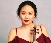  ?? ?? Winner of the 2019 Queen Elisabeth Competitio­n, Stella Chen joins the MPO