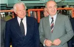  ?? ?? Da sinistra: Gianni Agnelli e Ciriaco De Mita