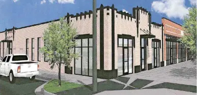  ?? [RENDERING BY PHASE ONE DESIGN] ?? Storefront­s will be restored and new entries will be created along the Art Deco stretch along the 700 block of W Sheridan Avenue.