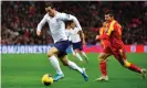  ??  ?? The unavailabi­lity of Ben Chilwell saw Gareth Southgate use the right-footed Kieran Trippier at left-back against Belgium on Sunday. Photograph: Dylan Martinez/ Reuters