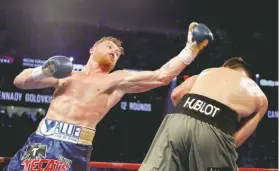  ??  ?? Canelo está abajo en las casas de apuestas, aunque leve con respecto a GGG.