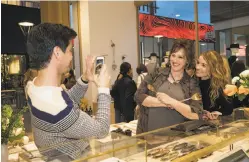  ??  ?? Jenni Kayne, in middle photo, flanked by Allison Speer (left) and Akiko Yamazaki, the wife of Yahoo co-founder Jerry Yang, at the grand opening benefit for diabetes nonprofit Type 1 at Kayne’s store at Stanford Shopping Center. Above: John Contreras...