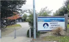  ?? PHOTO: KERRIE WATERWORTH ?? Mount Aspiring College in Wanaka.
