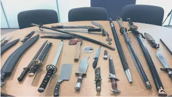  ??  ?? Northumbri­a Police is to take part in a week of action against knife crime.