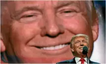  ?? PHOTO: REUTERS ?? Donald Trump accepts the presidenti­al nomination during the final session of the Republican National Convention in Cleveland, Ohio.